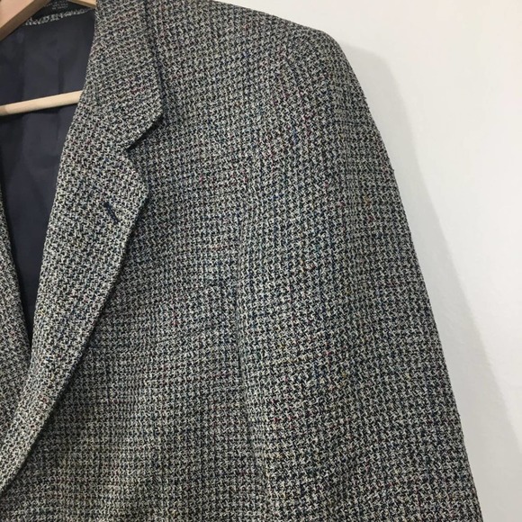 Petrocelli Multicolor Houndstooth Silk Suit Blazer Sport Coat - Picture 5 of 9